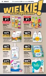 Gazetka promocyjna Netto - Netto Gazetka Food 40/24B - Gazetka - ważna od 09.10 do 09.10.2024 - strona 12 - produkty: Płyn do prania, Płyn do kąpieli, HiPP, Mus, Pampers, Papier, Pieluchy, Tonik, Dzieci, Baton, Kubuś, Kapsułki do prania, Fa, Hipp Bio