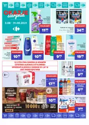 Gazetka promocyjna Carrefour - Gazetka Okazje sierpnia - Gazetka - ważna od 31.08 do 31.08.2021 - strona 2 - produkty: Piwa, Piwo, Fructis, Gra, 7up, Finish, Dezodorant, Tablet, Mirinda, Pasta do zębów, Kosz, Adidas, Cillit Bang, Pepsi, Lacalut, Napój gazowany, Szampon, Woda mineralna, Zmywarki, Woda, Napój, Tabletki do zmywarki, Nivea, Kozel