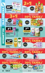 Gazetka promocyjna Netto - Od Poniedziałku - Gazetka - ważna od 26.04 do 26.04.2026 - strona 28 - produkty: HiPP, Mydło w płynie, Elseve, Naturell, Sok, Mus, Gra, Palmolive, Aquafresh, Dezodorant, Szynka, Tonik, Chusteczki, Dzieci, Maszynka, Kubuś, Mydło, Maszynka do golenia, Woda, Mleko dla dzieci, Antyperspirant, Naturella, Mleko, Fa