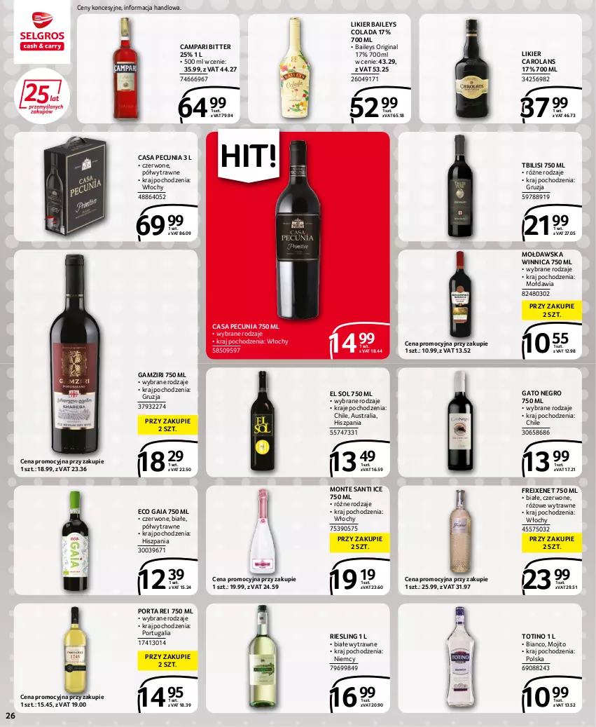 Gazetka promocyjna Selgros - Extra Oferta - ważna 15.06 do 29.06.2022 - strona 26 - produkty: Gin, Likier, Monte, Monte Santi, Por
