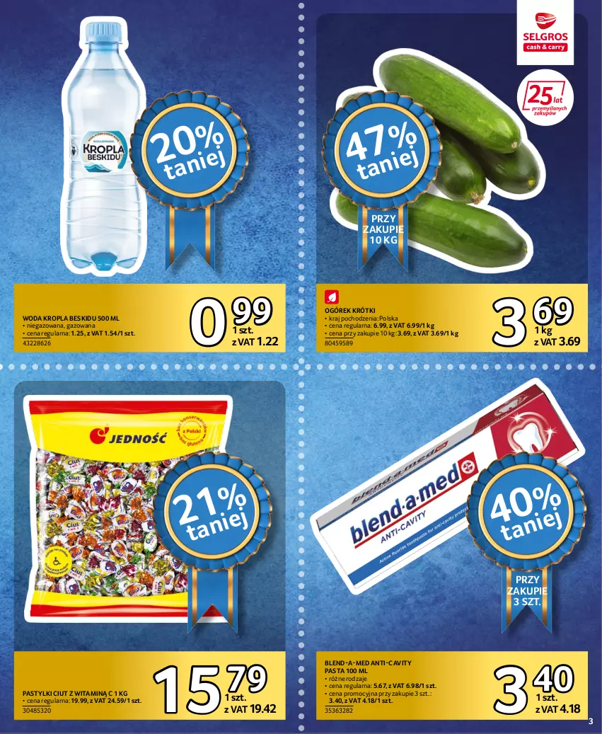 Gazetka promocyjna Selgros - Extra Oferta - ważna 15.06 do 29.06.2022 - strona 3 - produkty: Blend-a-Med, Ogórek, Pastylki, Woda