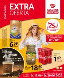 Gazetka promocyjna Selgros - Extra Oferta - Gazetka - ważna od 29.06 do 29.06.2022 - strona 1 - produkty: Kawa rozpuszczalna, Cukier, Kawa, Coca-Cola, Tran, Cukier trzcinowy, Jacobs, Napój, LG, Fa