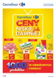 Gazetka promocyjna Carrefour - Gazetka Carrefour - Gazetka - ważna od 13.02 do 13.02.2021 - strona 1 - produkty: Szynka wieprzowa, Kosz, Szynka, Ariel, Kapsułki do prania, Masło