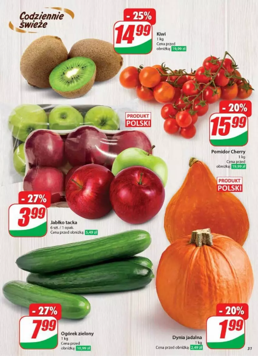 Gazetka promocyjna Dino - ważna 09.10 do 15.10.2024 - strona 25 - produkty: Kiwi, Ogórek