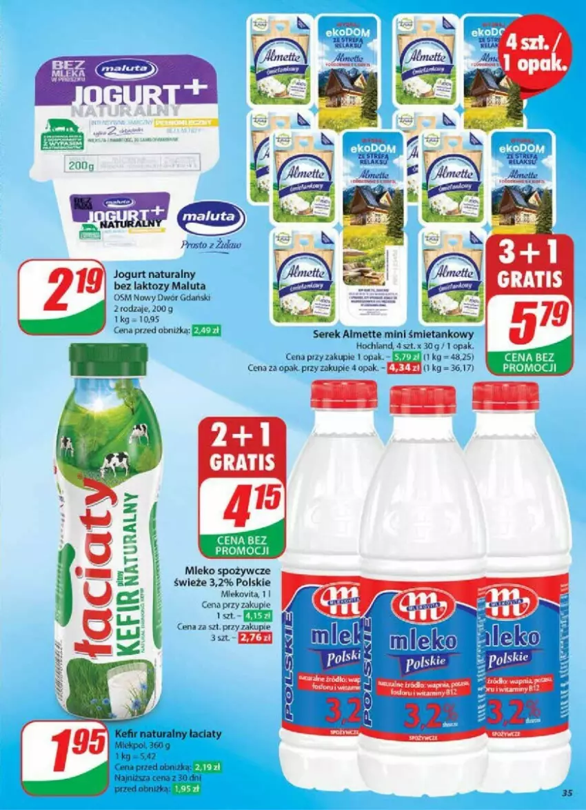 Gazetka promocyjna Dino - ważna 09.10 do 15.10.2024 - strona 29 - produkty: Almette, Hochland, Jogurt, Jogurt naturalny, Mleko, Mlekovita, Ser, Serek