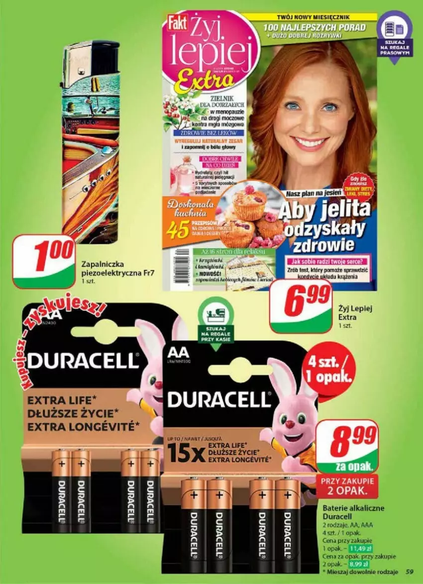 Gazetka promocyjna Dino - ważna 09.10 do 15.10.2024 - strona 55 - produkty: Baterie alkaliczne, Duracell, Ryż, Zapalniczka