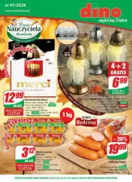Gazetka promocyjna Dino - Gazetka - ważna od 15.10 do 15.10.2024 - strona 1 - produkty: Mokra karma, JBL, Kiełbasa, Merci, Kiełbasa śląska, Fa