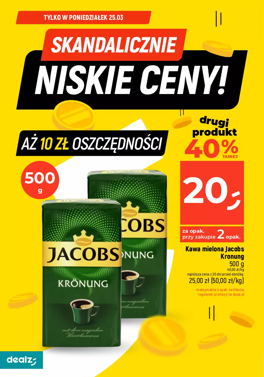 Gazetka promocyjna Dealz - Oszczędzaj każdego dnia! - ważna 25.03 do 27.03.2024 - strona 2 - produkty: Coca-Cola, Fa, Fanta, Jacobs, Kawa, Kawa mielona, Napój, Napój gazowany, Sprite