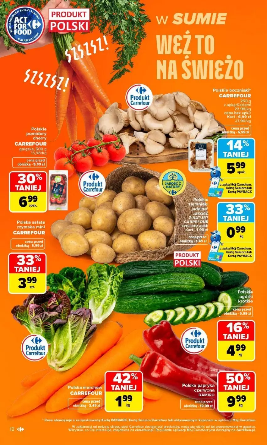 Gazetka promocyjna Carrefour - Gazetka Carrefour, Market w SUMIE najlpeszy, od poniedziałku - ważna 31.08 do 05.09.2026 - strona 14 - produkty: Boczniak, Fa, Sałat