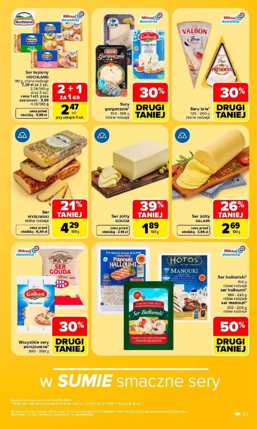 Gazetka promocyjna Carrefour - Gazetka Carrefour, Market w SUMIE najlpeszy, od poniedziałku - ważna 31.08 do 05.09.2026 - strona 25 - produkty: Brie, Gorgonzola, Gry, Hochland, Salami, Ser