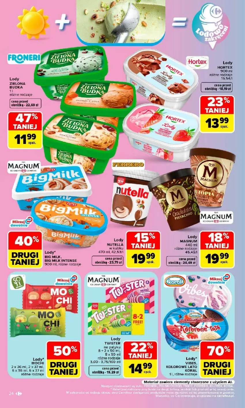 Gazetka promocyjna Carrefour - Gazetka Carrefour, Market w SUMIE najlpeszy, od poniedziałku - ważna 31.08 do 05.09.2026 - strona 26 - produkty: Hortex, Lody, Nutella