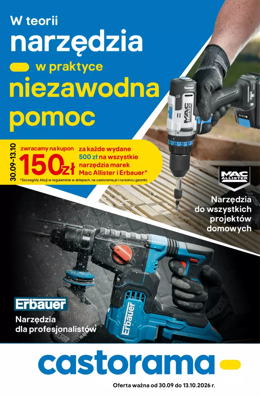 Gazetka promocyjna Castorama - Gazetka Narzędzia 30.09-13.10.2026 - ważna 30.09 do 13.10.2026 - strona 1