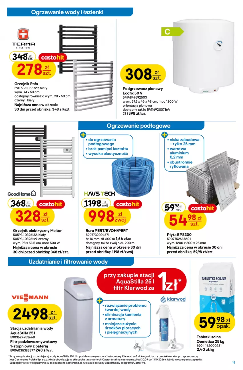 Gazetka promocyjna Castorama - Gazetka Narzędzia 30.09-13.10.2026 - ważna 30.09 do 13.10.2026 - strona 19 - produkty: Astor, Fa, Gra, Grzejnik, Ogrzewanie, Płyta, Rama, Rura, Sok, Tablet, Top