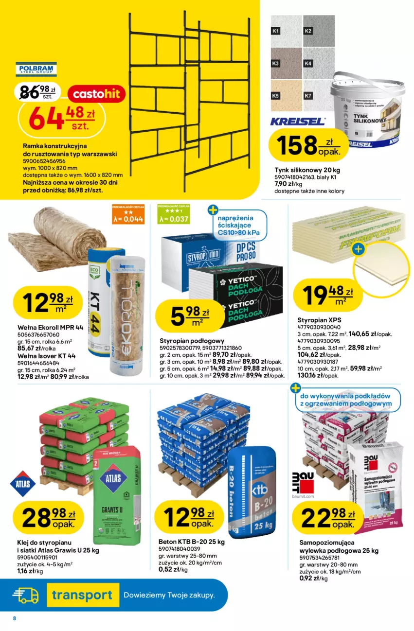 Gazetka promocyjna Castorama - Gazetka Narzędzia 30.09-13.10.2026 - ważna 30.09 do 13.10.2026 - strona 8 - produkty: Gra, Klej, Mop, Ogrzewanie, Podkład, Ramka, Wełna, Wełna Isover