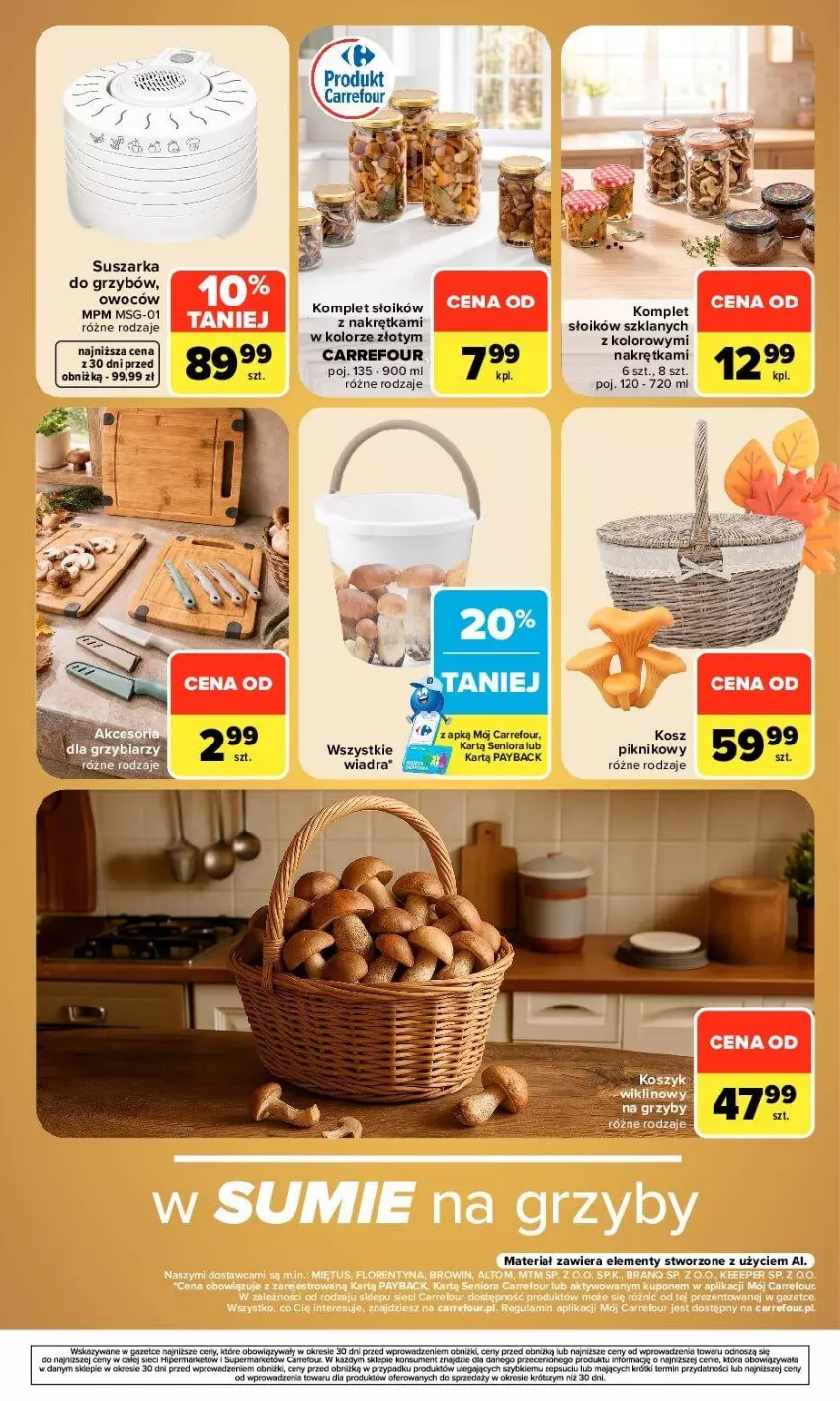 Gazetka promocyjna Carrefour - Gazetka Carrefour, Market w SUMIE sezon na grzyby - ważna 14.09 do 19.09.2026 - strona 4 - produkty: Klej, Kosz, Mars, Suszarka