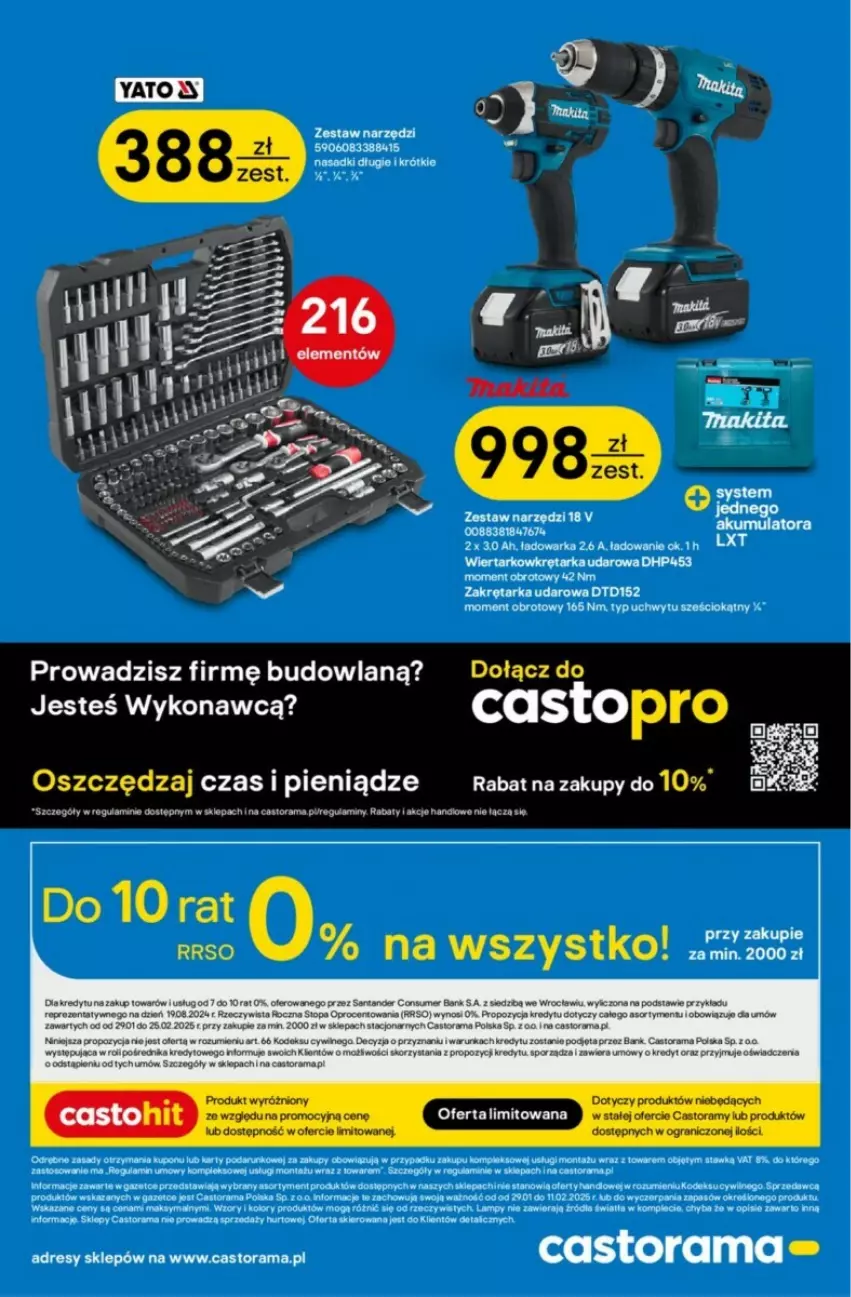 Gazetka promocyjna Castorama - ważna 29.01 do 11.02.2025 - strona 8 - produkty: Astor, Dres, HP, Rama, Tarka, Warka, Wiertarkowkrętarka, Wkręt, Wkrętarka, Zestaw narzędzi