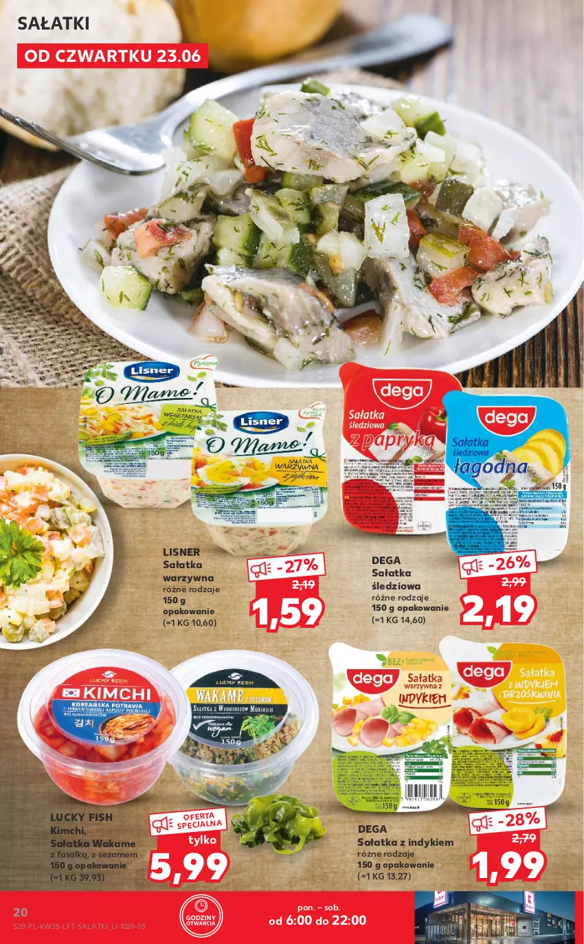 Gazetka promocyjna Kaufland - OFERTA TYGODNIA - ważna 23.06 do 29.06.2022 - strona 20 - produkty: Dega, Fa, Lisner, Sałat, Sałatka, Sałatka warzywna, Sezam