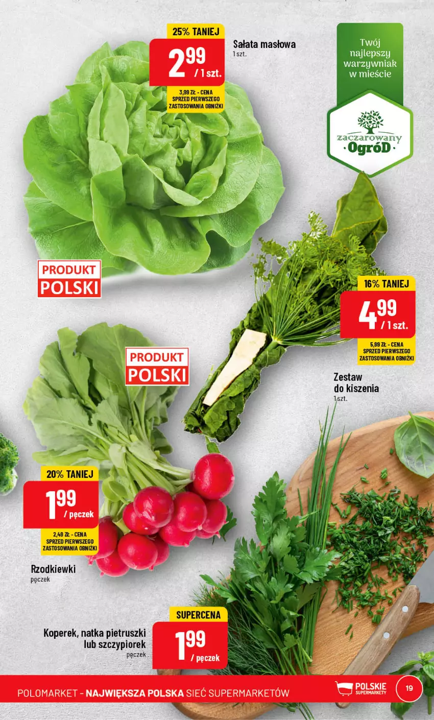 Gazetka promocyjna PoloMarket - Gazetka pomocyjna - ważna 24.05 do 30.05.2023 - strona 19 - produkty: Masło, Natka pietruszki, Sałat, Sałata masłowa