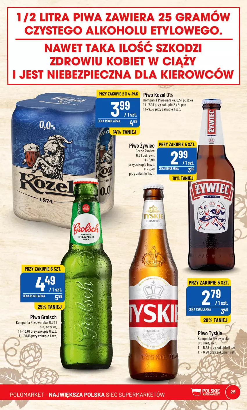 Gazetka promocyjna PoloMarket - Gazetka pomocyjna - ważna 24.05 do 30.05.2023 - strona 25 - produkty: Kozel, Piwo, Tyskie