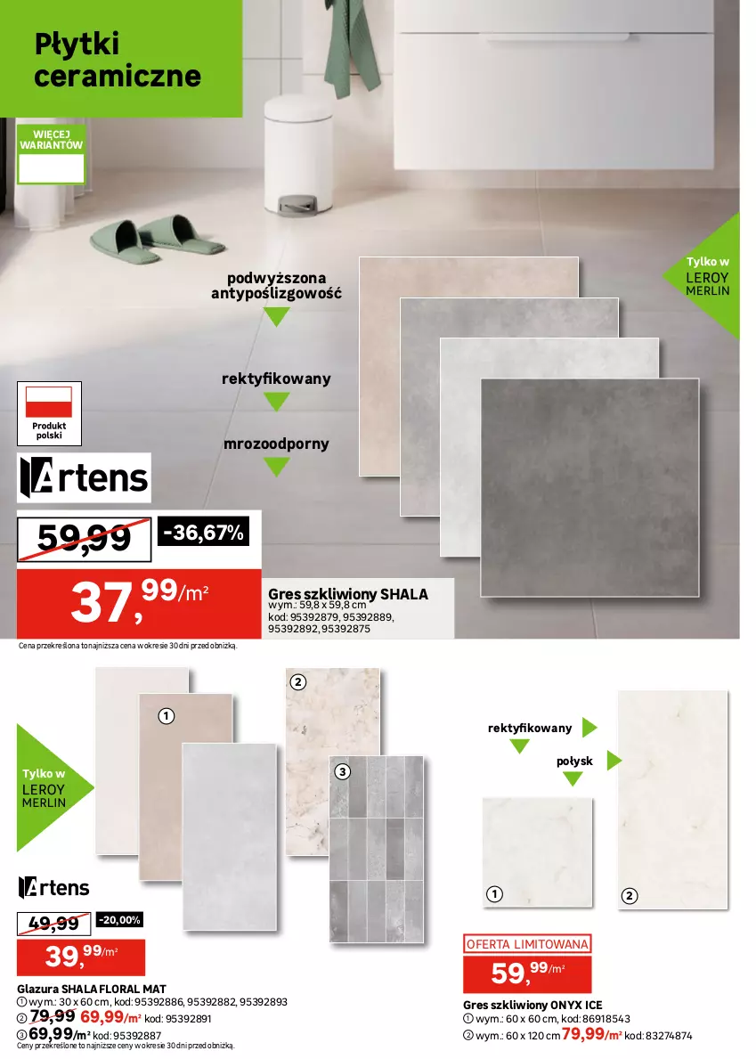 Gazetka promocyjna Leroy Merlin - Gazetka Leroy Merlin - ważna 30.09 do 20.10.2026 - strona 10 - produkty: Flora, Glazura, Gres, Gres szkliwiony, Lazur, Por, Top