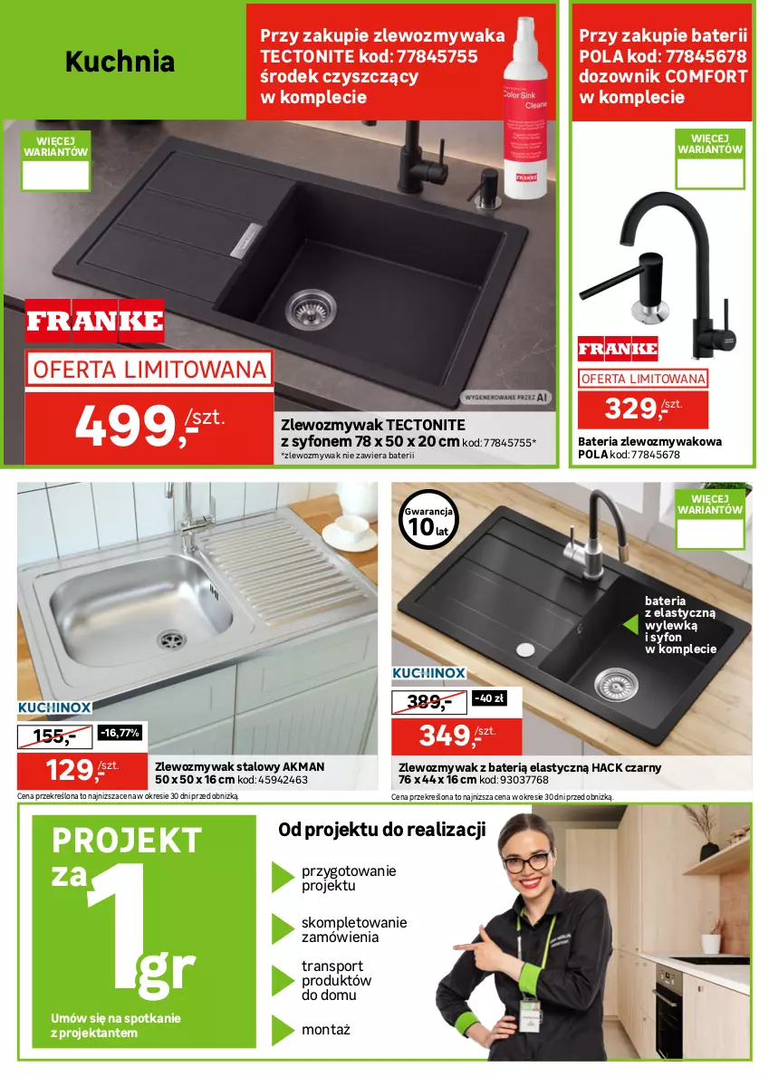 Gazetka promocyjna Leroy Merlin - Gazetka Leroy Merlin - ważna 30.09 do 20.10.2026 - strona 12 - produkty: Bateria, Dozownik, KOBO, Korpusy, Kuchnia, Meble, Por, Sport, Syfon, Tran, Zlew, Zlewozmywak
