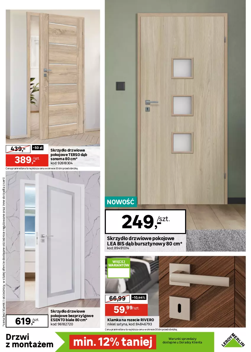 Gazetka promocyjna Leroy Merlin - Gazetka Leroy Merlin - ważna 30.09 do 20.10.2026 - strona 19 - produkty: Bursztyn, Drzwi, Klamka, LG, Ser, Skrzydło drzwiowe