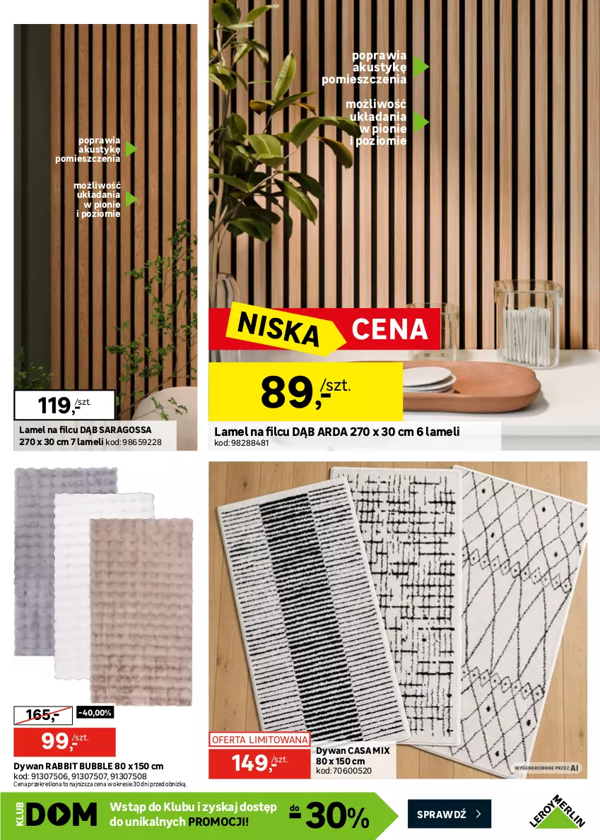 Gazetka promocyjna Leroy Merlin - Gazetka Leroy Merlin - ważna 30.09 do 20.10.2026 - strona 21 - produkty: Dywan, Karnisz, Listwa, Poszewka, Szyna, Zasłona