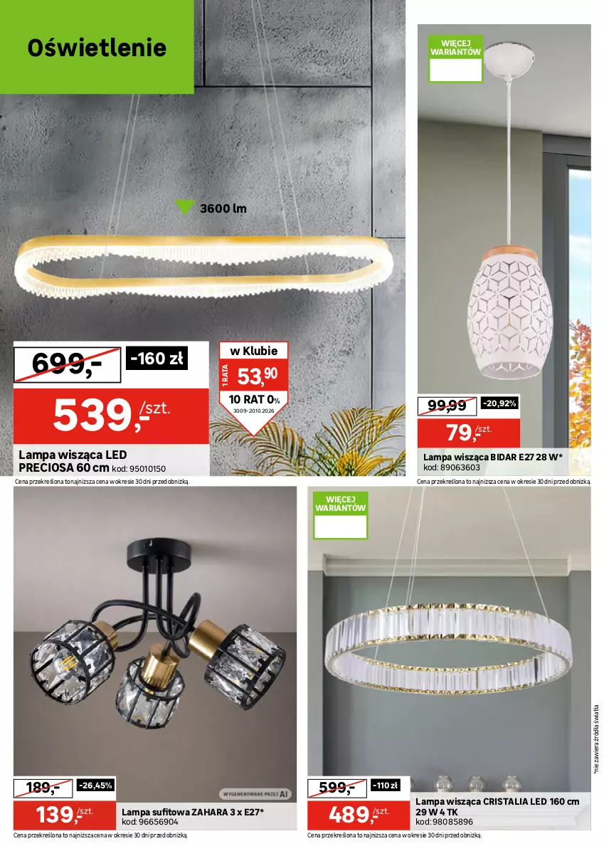 Gazetka promocyjna Leroy Merlin - Gazetka Leroy Merlin - ważna 30.09 do 20.10.2026 - strona 22 - produkty: Lampa, Lampa sufitowa, Lampa wisząca, Listwa, Reflektor