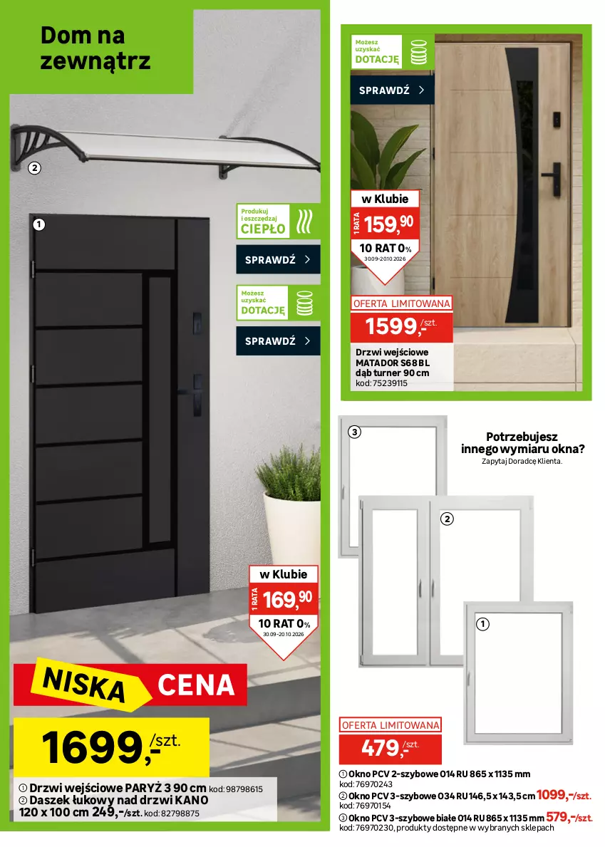 Gazetka promocyjna Leroy Merlin - Gazetka Leroy Merlin - ważna 30.09 do 20.10.2026 - strona 28 - produkty: Drzwi, Drzwi wejściowe, Klamka, Okno, Por, Rama, Ryż, Somat