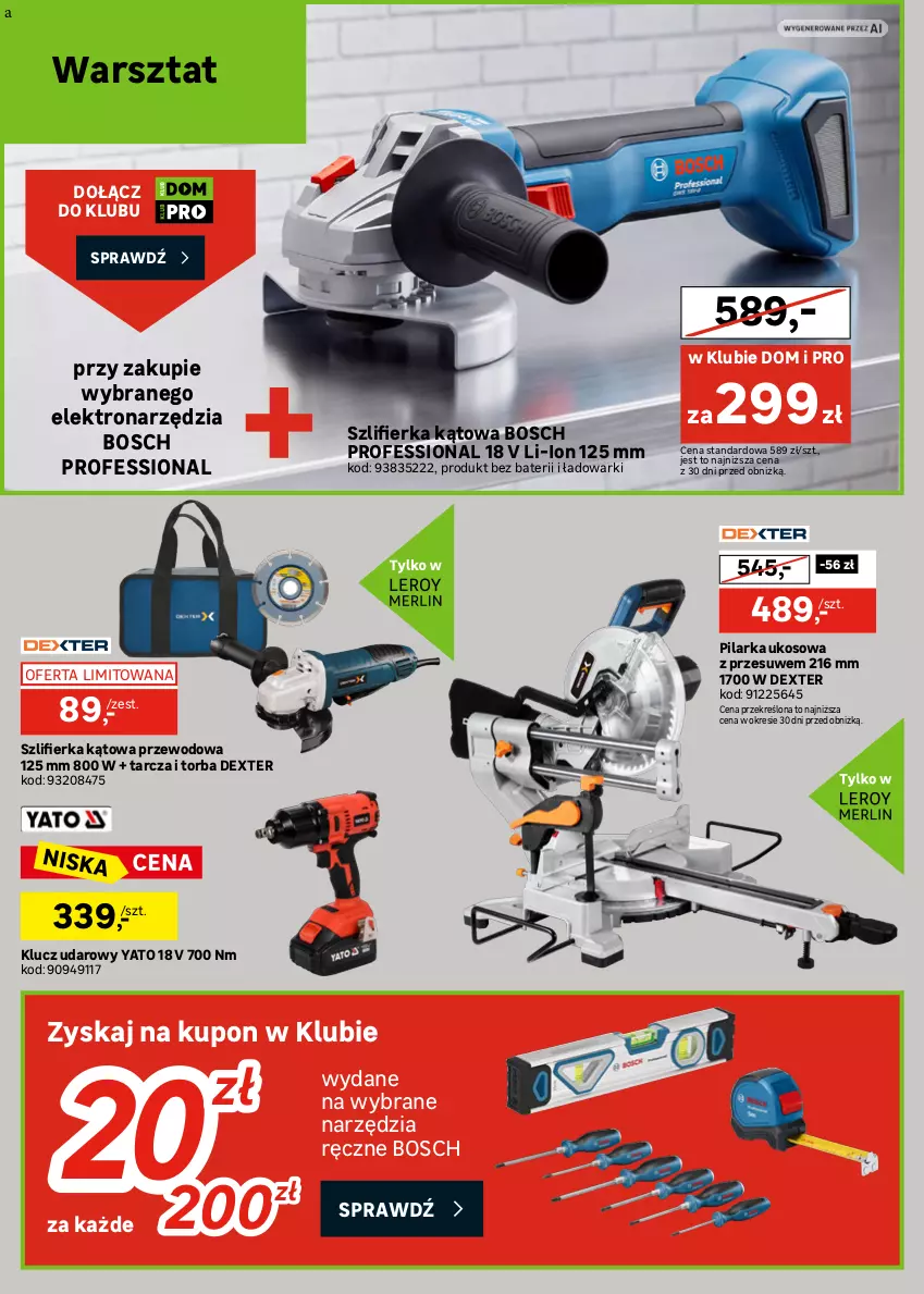 Gazetka promocyjna Leroy Merlin - Gazetka Leroy Merlin - ważna 30.09 do 20.10.2026 - strona 36 - produkty: Bosch, Control, Kärcher, Klucz udarowy, Myjka ciśnieniowa, Odkurzacz, Pilarka ukosowa, Por, Sport, Szlifierka, Szlifierka kątowa, Torba, Tran