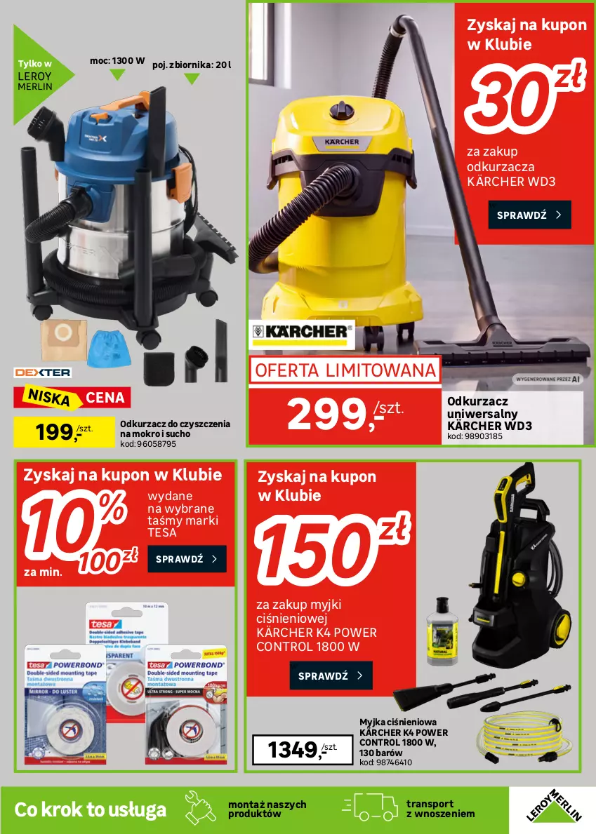 Gazetka promocyjna Leroy Merlin - Gazetka Leroy Merlin - ważna 30.09 do 20.10.2026 - strona 37 - produkty: Bosch, Control, Kärcher, Klucz udarowy, Myjka ciśnieniowa, Odkurzacz, Pilarka ukosowa, Por, Sport, Szlifierka, Szlifierka kątowa, Torba, Tran
