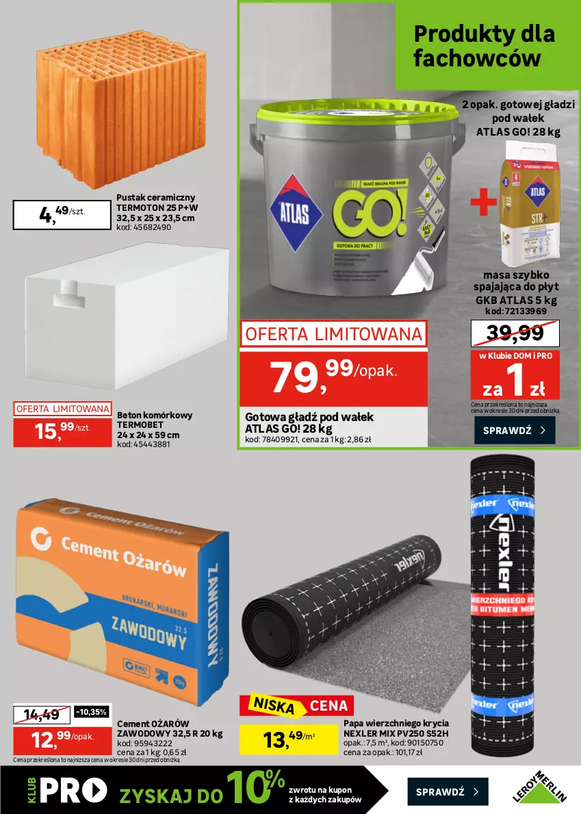 Gazetka promocyjna Leroy Merlin - Gazetka Leroy Merlin - ważna 30.09 do 20.10.2026 - strona 41 - produkty: Cement, Fa, Geoflex, Klej, Klej elastyczny, LANA, Mop, Optima, Podkład, Podkład podłogowy, Por, Sok, Wałek, Zaprawa klejowa