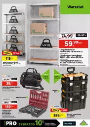 Gazetka promocyjna Leroy Merlin - Gazetka Leroy Merlin - Gazetka - ważna od 20.10 do 20.10.2026 - strona 35 - produkty: Włącznik pojedynczy, Ser, Skrzynia narzędziowa, Przewód, Gniazdo pojedyncze, Włącznik podwójny, Ramka, Regał, Zestaw kluczy nasadowych, Torba, Zestaw kluczy, Regał metalowy