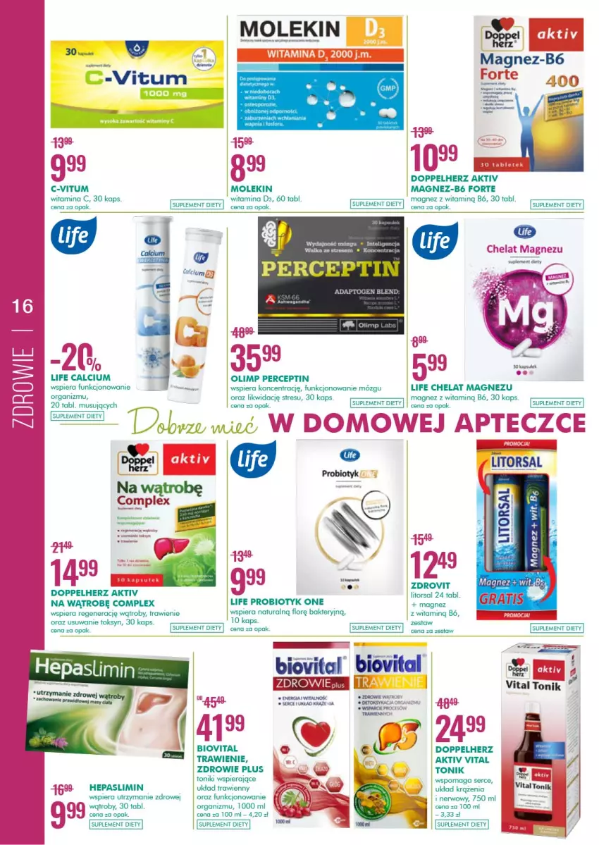 Gazetka promocyjna Super Pharm - Gazetka - ważna 19.03 do 03.04.2021 - strona 16 - produkty: Biovital, Calcium, Doppelherz, Fa, Intel, LG, Magnez, Mus, Probiotyk, Ser, Suplement diety, Tonik, Zdrowie