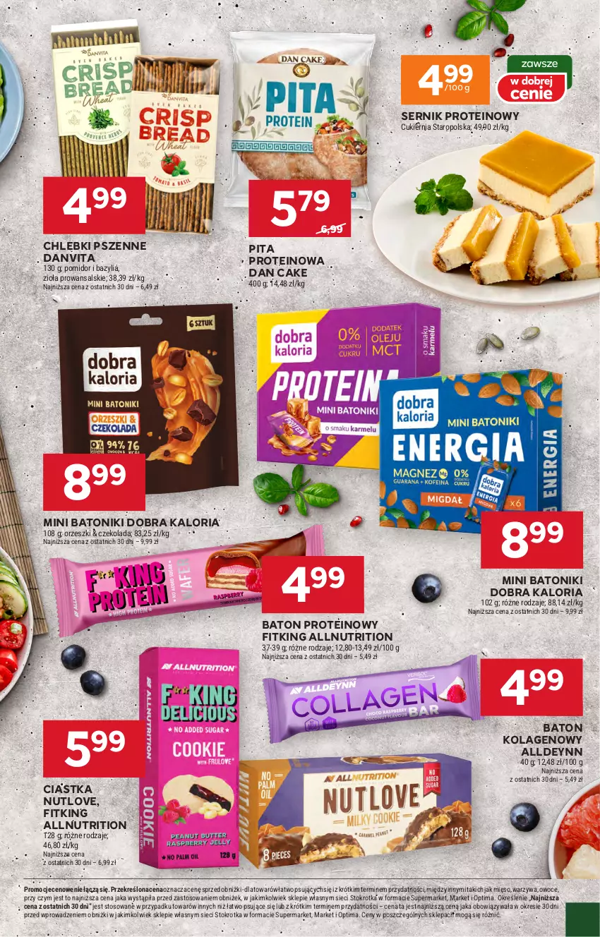 Gazetka promocyjna Stokrotka - Market - ważna 05.02 do 11.02.2026 - strona 15 - produkty: Baton, Bazyl, Bazylia, Chleb, Ciastka, Cukier, Czekolada, Dan Cake, Kolagen, Mięso, Optima, Orzeszki, Owoce, Ser, Tonik, Warzywa