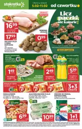 Gazetka promocyjna Stokrotka - Market - Gazetka - ważna od 11.02 do 11.02.2026 - strona 1 - produkty: Kurczak, Warzywa, Kujawski, Sok, Gra, Sokołów, Jaja, Proszek do prania, Ziemniaki, Optima, Pizza, Owoce, Ariel, Olej, Mięso, Fa
