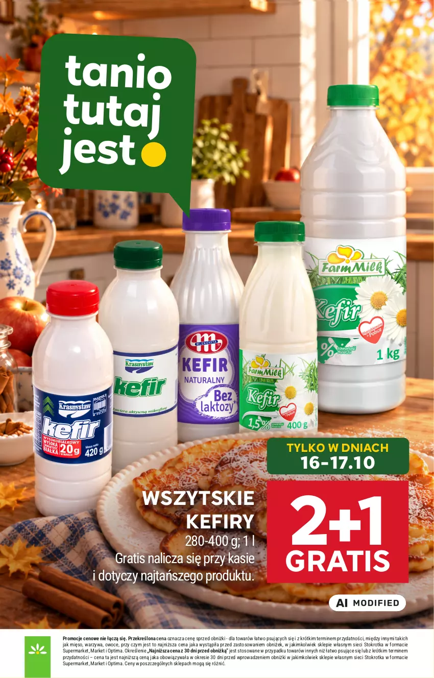 Gazetka promocyjna Stokrotka - Supermarket - ważna 15.10 do 21.10.2026 - strona 9 - produkty: Gra, Kefir, Mięso, Optima, Owoce, Warzywa