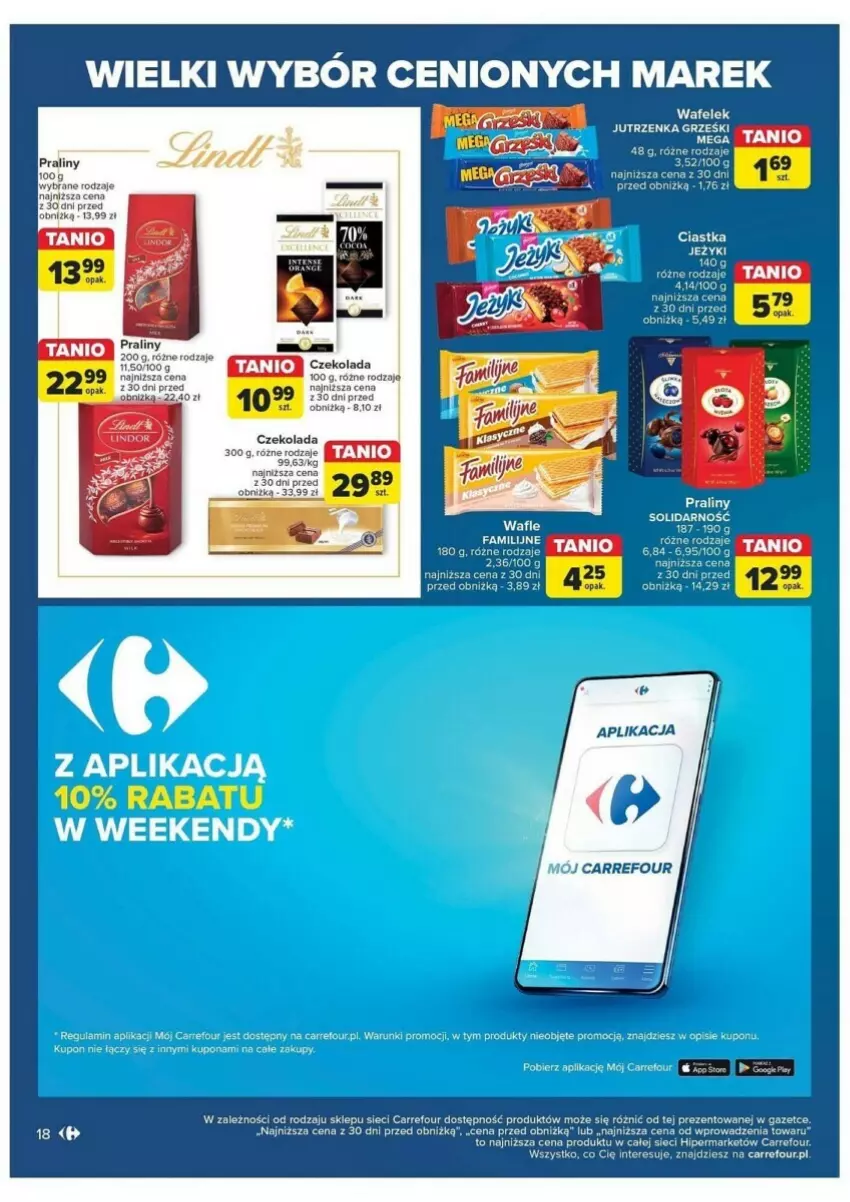 Gazetka promocyjna Carrefour - ważna 28.05 do 08.06.2024 - strona 10 - produkty: Ciastka, Czekolada, Fa, Jeżyki, Jutrzenka, Praliny, Saga, Wafelek, Wafle