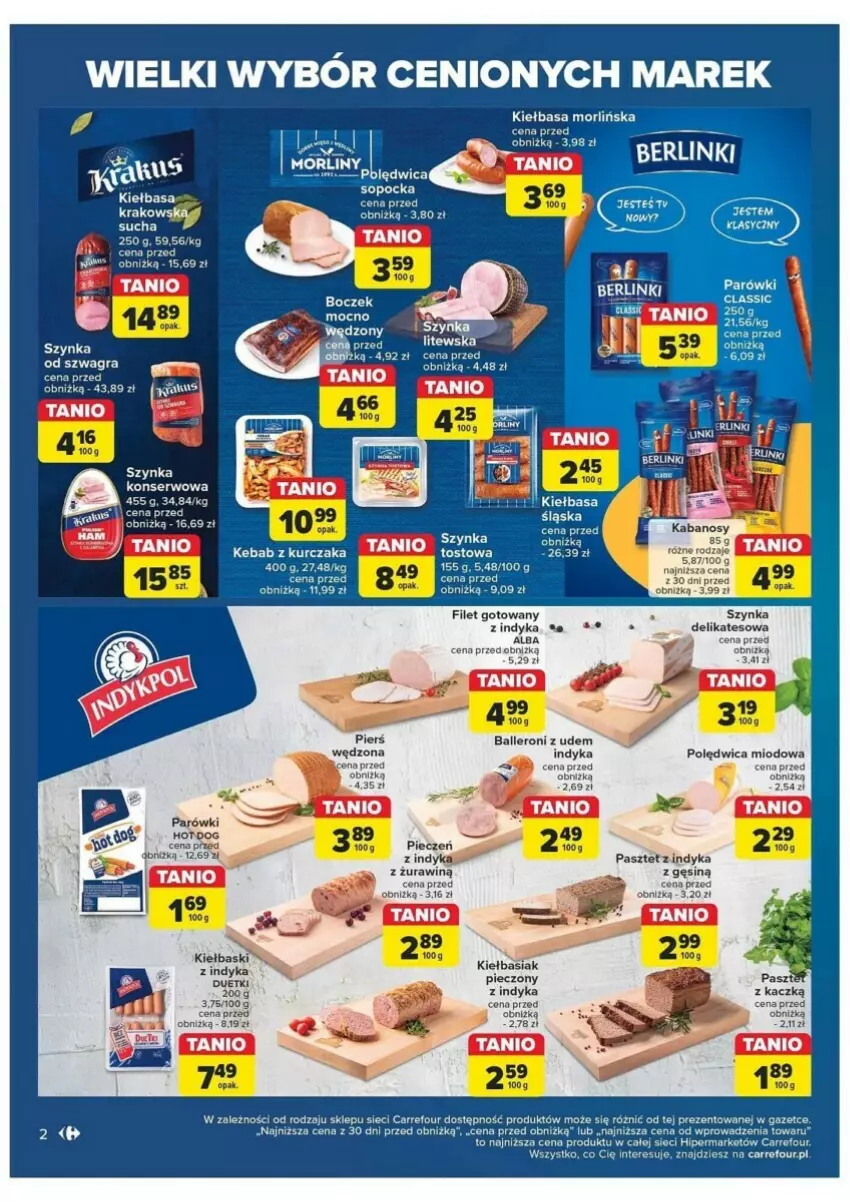 Gazetka promocyjna Carrefour - ważna 28.05 do 08.06.2024 - strona 12 - produkty: Basia, Berlinki, Fa, Kebab, Kebab z kurczaka, Kiełbasa, Kurczak, Pasztet, Pasztet z indyka, Piec, Polędwica, Ser, Szynka, Waga