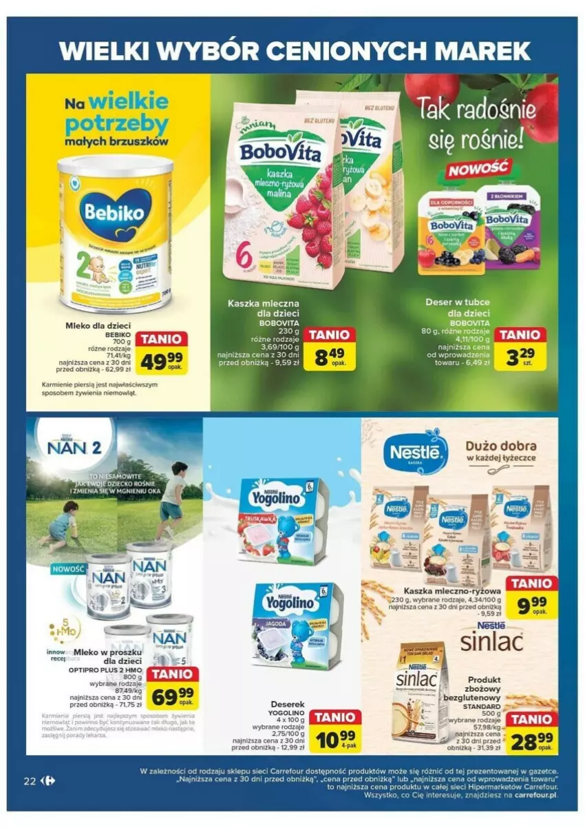 Gazetka promocyjna Carrefour - ważna 28.05 do 08.06.2024 - strona 15 - produkty: Deser, Dzieci, Fa, Karmi, Mleko, Mleko dla dzieci, Mleko w proszku, Ryż, Ser, Serek, Taca