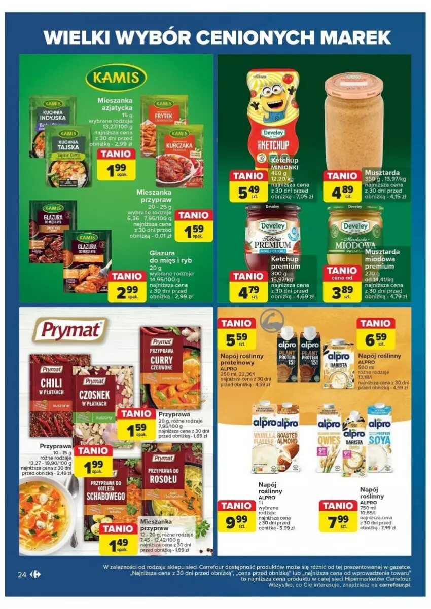 Gazetka promocyjna Carrefour - ważna 28.05 do 08.06.2024 - strona 17 - produkty: Alpro, Fa, Glazura, Ketchup, Lazur, Mus, Musztarda, Napój, Napój roślinny