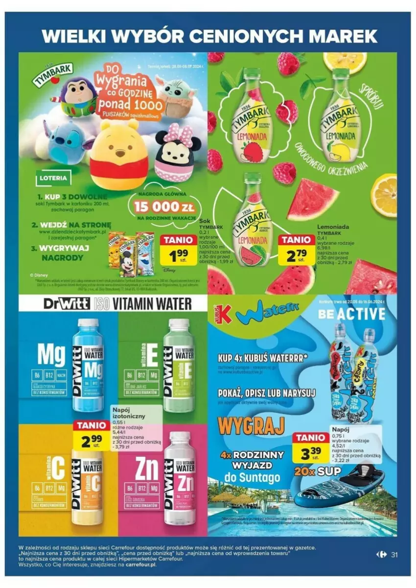 Gazetka promocyjna Carrefour - ważna 28.05 do 08.06.2024 - strona 25 - produkty: Fa, Lemoniada, Napój, Sok, Tonik, Tymbark