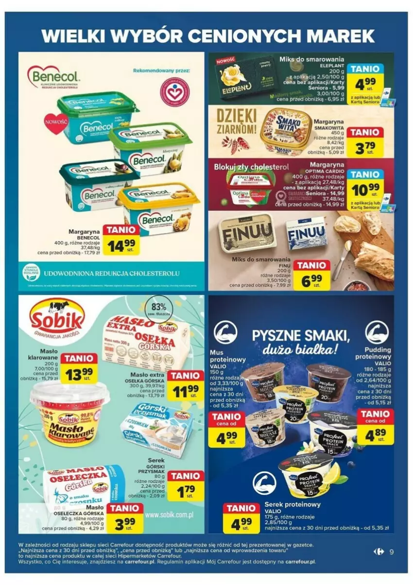 Gazetka promocyjna Carrefour - ważna 28.05 do 08.06.2024 - strona 56 - produkty: Benecol, Margaryna, Masło, Masło klarowane, Optima, Optima Cardio, Pudding, Ser, Serek, Smakowita