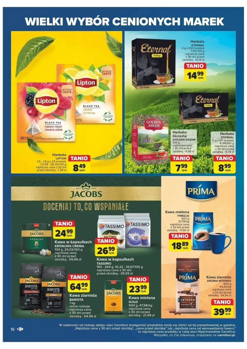 Gazetka promocyjna Carrefour - ważna 28.05 do 08.06.2024 - strona 8 - produkty: Herbata, Kawa, Kawa mielona, Tassimo