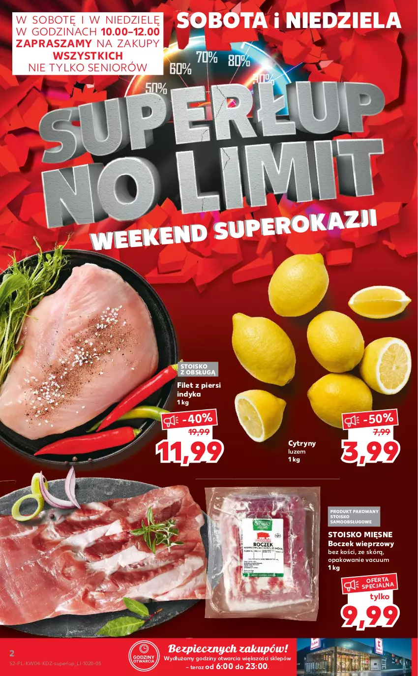 Gazetka promocyjna Kaufland - Tylko Bałwan Przepłaca - ważna 28.01 do 03.02.2021 - strona 2 - produkty: Boczek, Boczek wieprzowy, Cytryny, Filet z piersi indyka, Piec, Tera