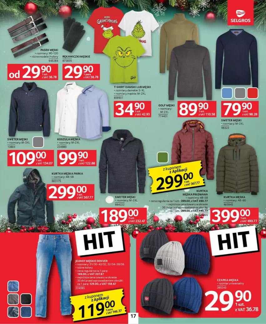 Gazetka promocyjna Selgros - ważna 21.11 do 04.12.2024 - strona 9 - produkty: Kosz, Koszula, Kurtka, Parka, Pasek, Pasek męski, Sweter, T-shirt