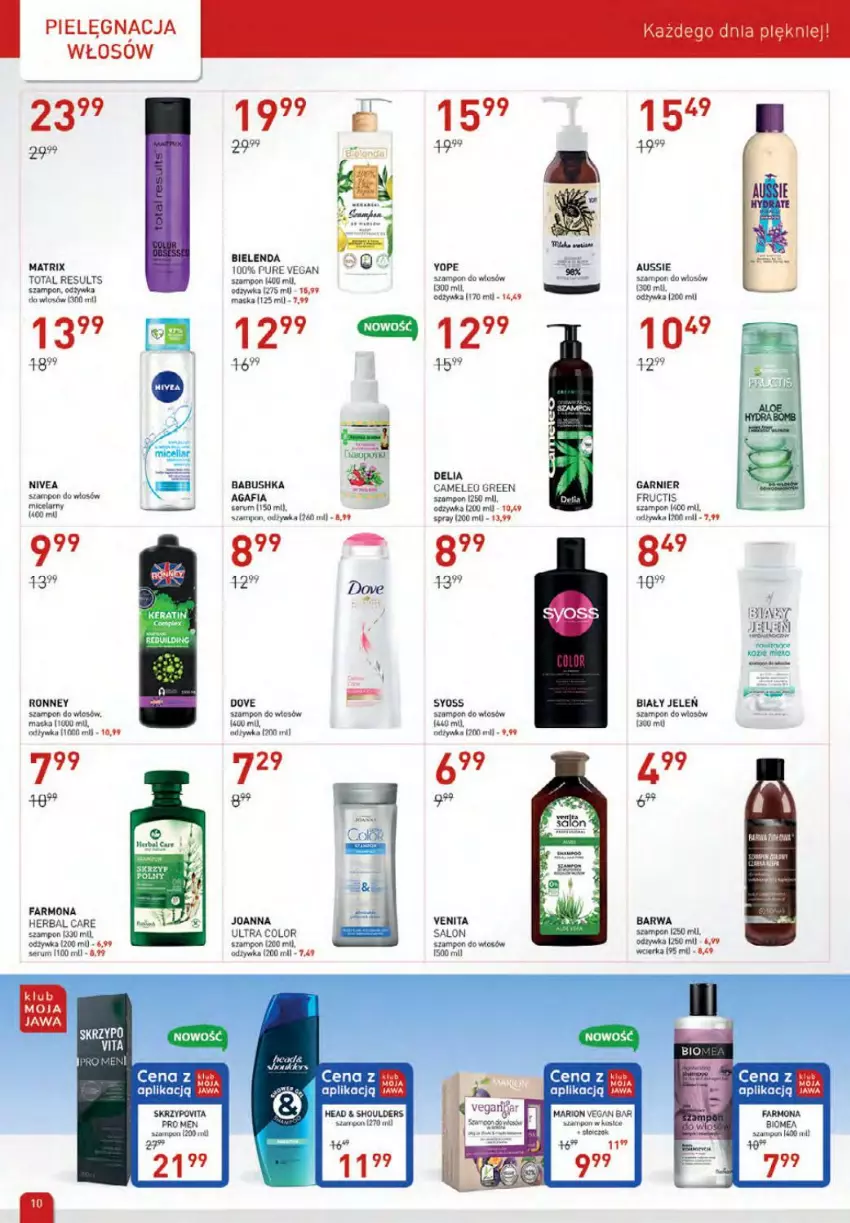 Gazetka promocyjna Drogerie Jawa - ważna 01.07 do 04.08.2021 - strona 10 - produkty: Biały Jeleń, Bielenda, Eleo, Fa, Fructis, Garnier, Maska, Nivea, Odżywka, Pielęgnacja włosów, Por, Pur, Rum, Ser, Serum, Szampon, Yope