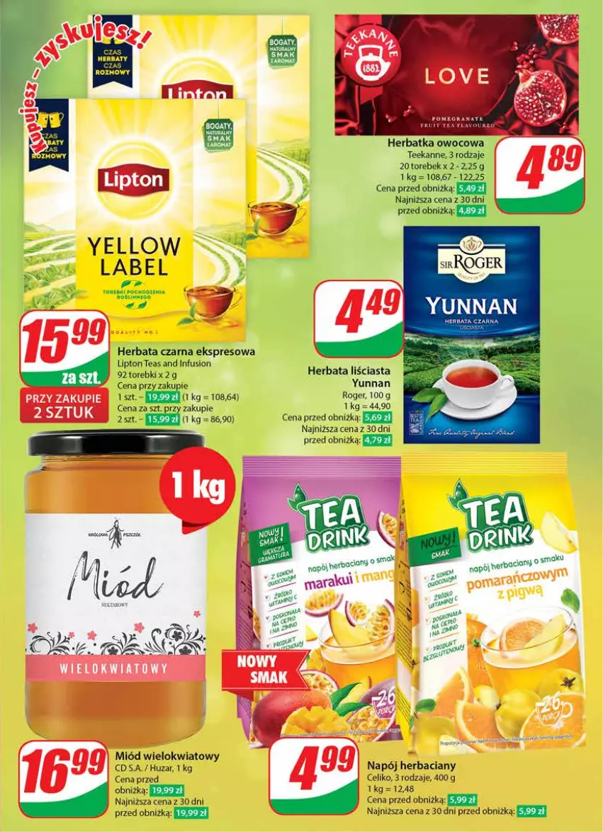 Gazetka promocyjna Dino - Gazetka 31 / 2024 - ważna 31.07 do 06.08.2024 - strona 9 - produkty: Fusion, Herbata, Herbata czarna, Lipton, Miód, Napój, Teekanne