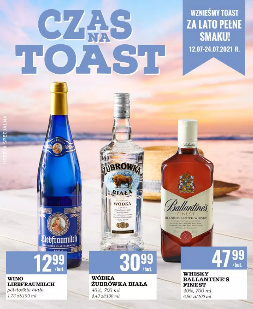 Gazetka promocyjna Biedronka - Czas na Toast - ważna 12.07 do 24.07.2021 - strona 1 - produkty: Ballantine's, Whisky, Wino