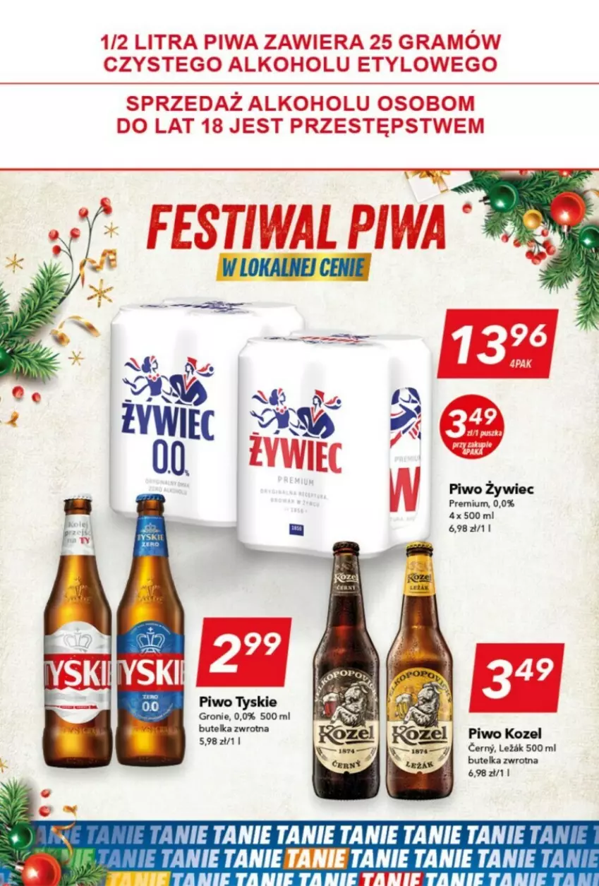 Gazetka promocyjna Lewiatan - ważna 17.12 do 24.12.2024 - strona 7 - produkty: Kozel, Piwo, Tyskie